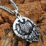 Fenrir Flaming Sun Necklace