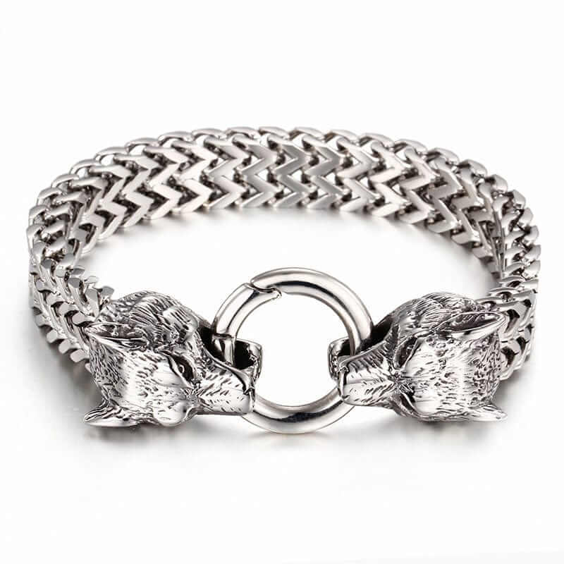 Celtic Wolf Head Chain Bracelet