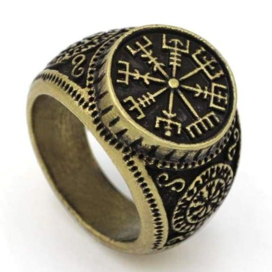 Helm of Awe ring - 10.5 / Antique Bronze Plated - magical ring