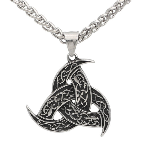 Odin's Horn Triskelion Pendant Necklace