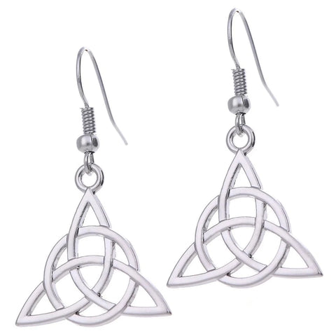 Trinity Celtic Knot Drop Earrings