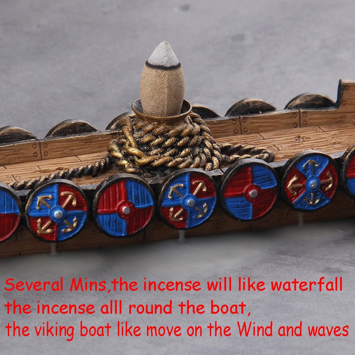 Viking Dragon Boat Backflow Incense Burner