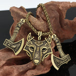 VIKING NECKLACE - FENRIR SHIELD