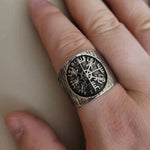 Vegvisir Viking Compass Ring