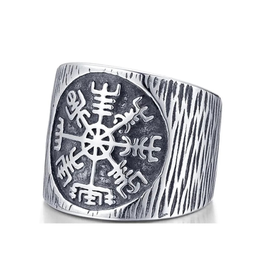 Vegvisir Viking Compass Ring