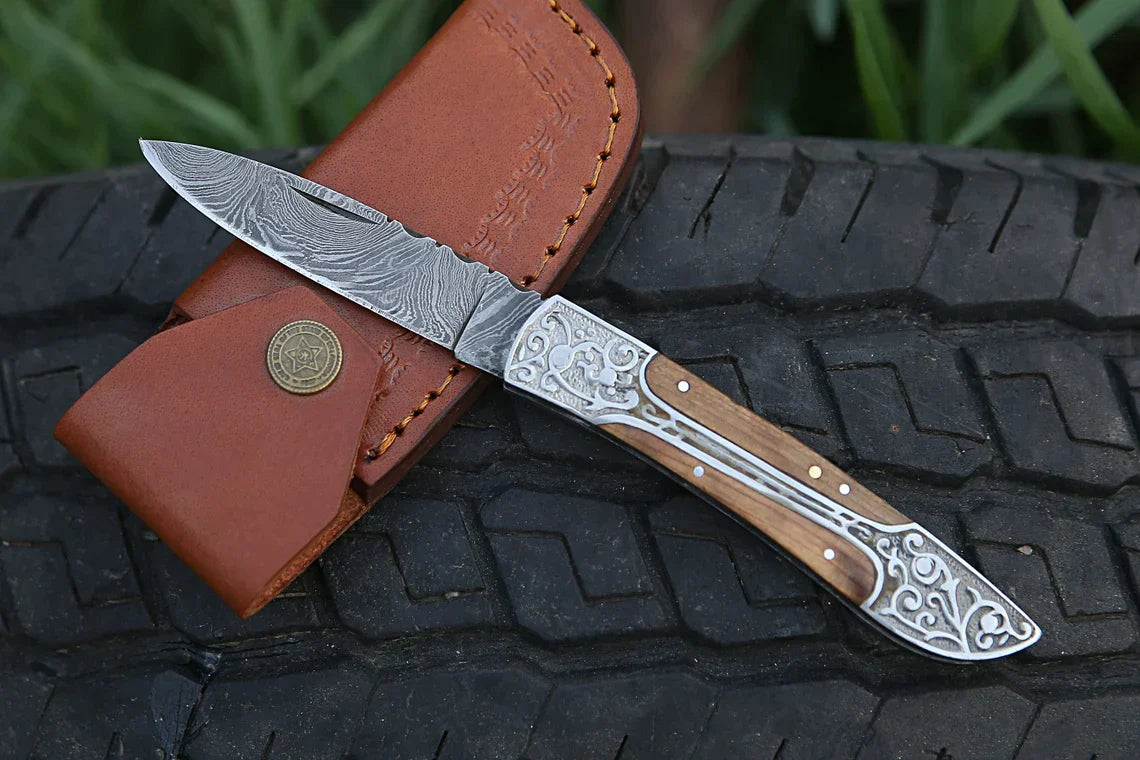 Hand forged Celtic Viking Pocket Knife