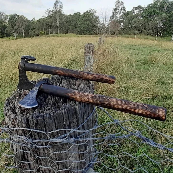 Hand-Forged Rail Spike Viking Axe