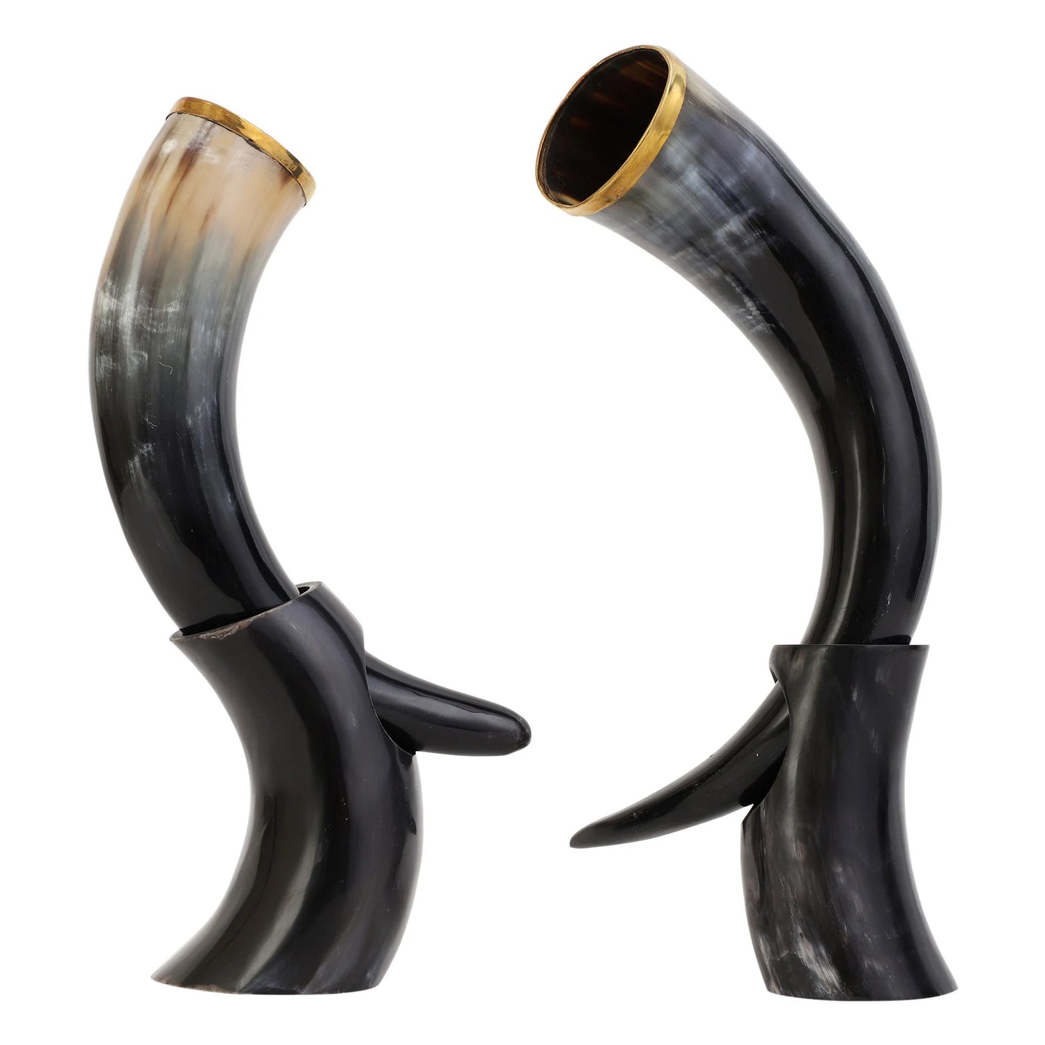 Premium Handcrafted Viking Drinking Horn with Stand