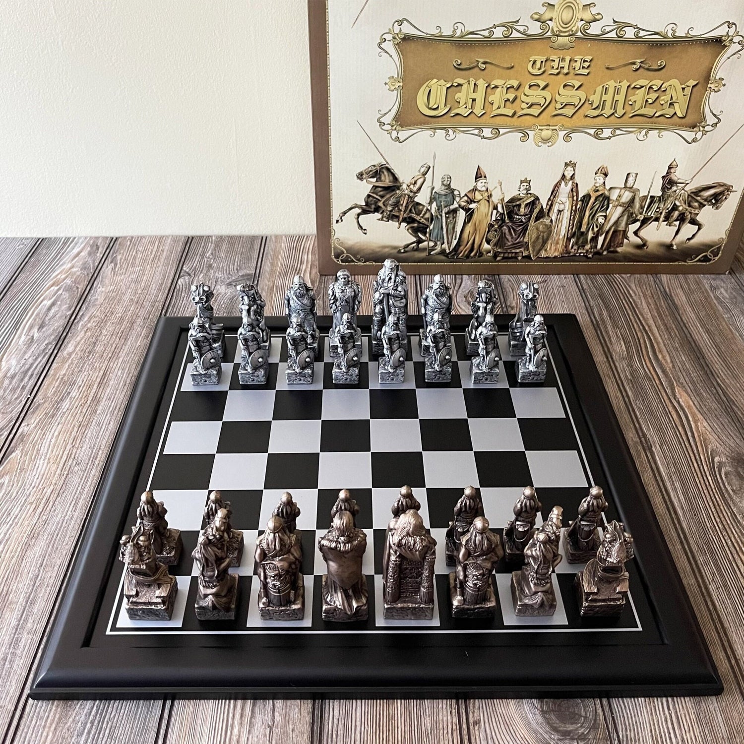 Compass and Chess Piece on Chess Board Game for Ideas, Challenge