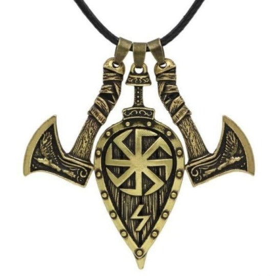 VIKING NECKLACE - AXE & SHIELD