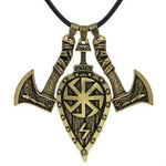VIKING NECKLACE - AXE & SHIELD