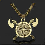 VIKING NECKLACE - SHIELD & AXE