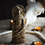 Tyr Sculpture, Norse God Wood Carving Statue