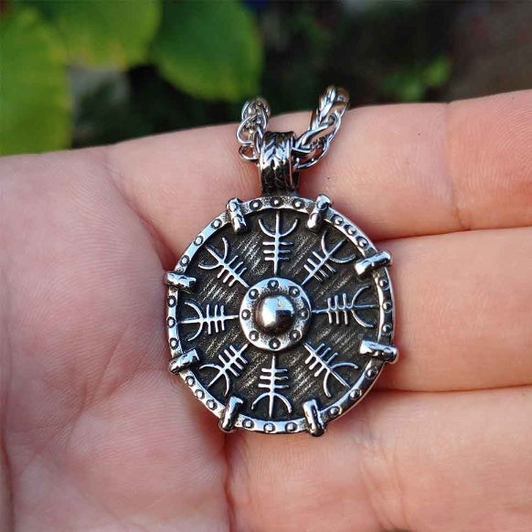 Helm of Awe Shield Necklace