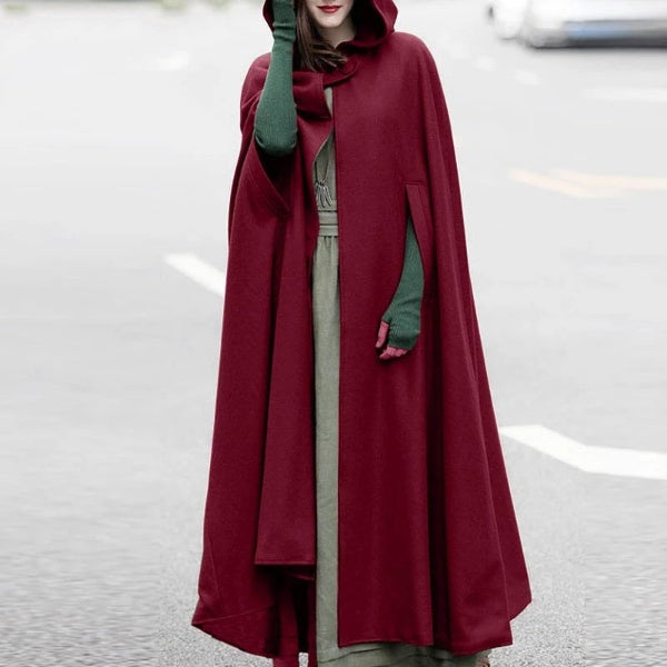 Women Long Hooded Cloak