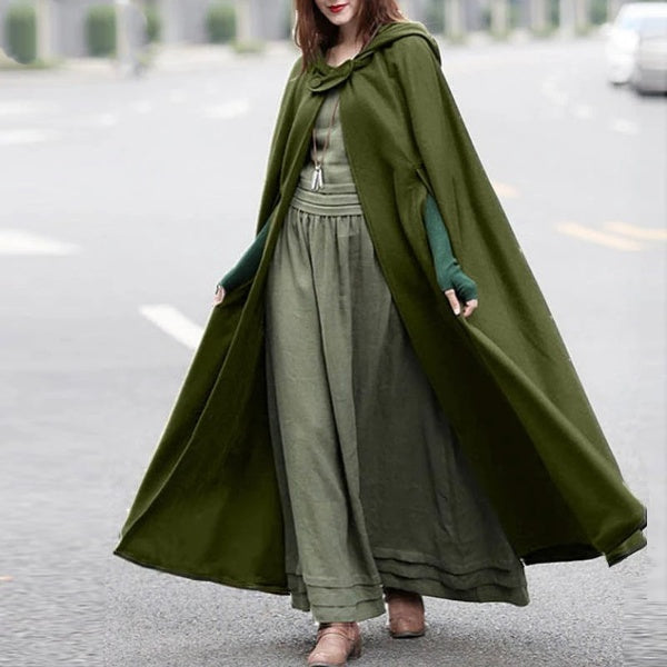 Women Long Hooded Cloak