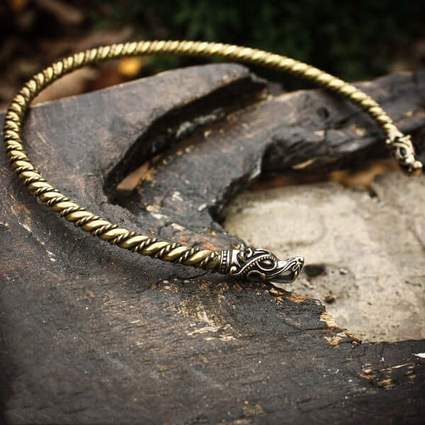 Fenrir Wolf Torc Necklace (Ragnar - Vikings TV Show)