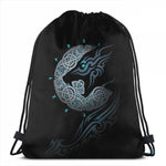 Fenrir Norse Wolf Drawstring Bag