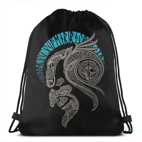 LOKI Viking Drawstring Bag