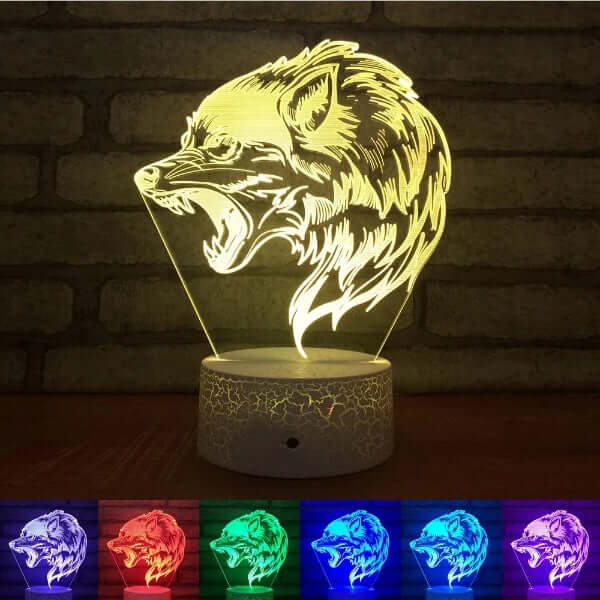 Fenrir Wolf Color Changing 3D Night Lamp