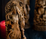 Hel Sculpture, Norse Goddess Hela Death Wood Carving Statue