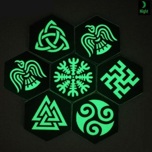 LUMINOUS VIKING PATCH - NORSE SYMBOLS