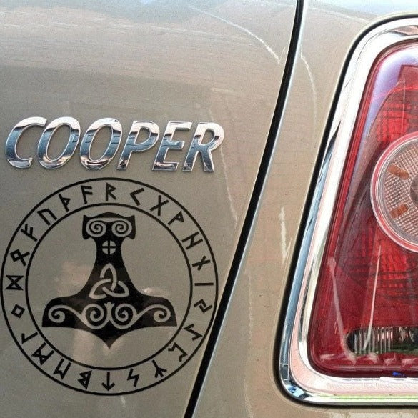 VIKING STICKER FOR CAR MJOLNIR