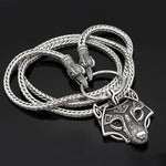 ODIN'S RAVENS HOLDING FENRIR WOLF VIKING NECKLACE