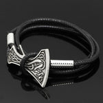 Leather Axehead Bracelet