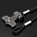 Leather Mjolnir Bracelet