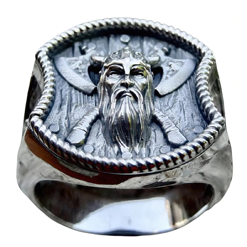 Thor Hammer Double Axe Viking Ring