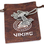 Mjolnir Necklace With Viking Symbols