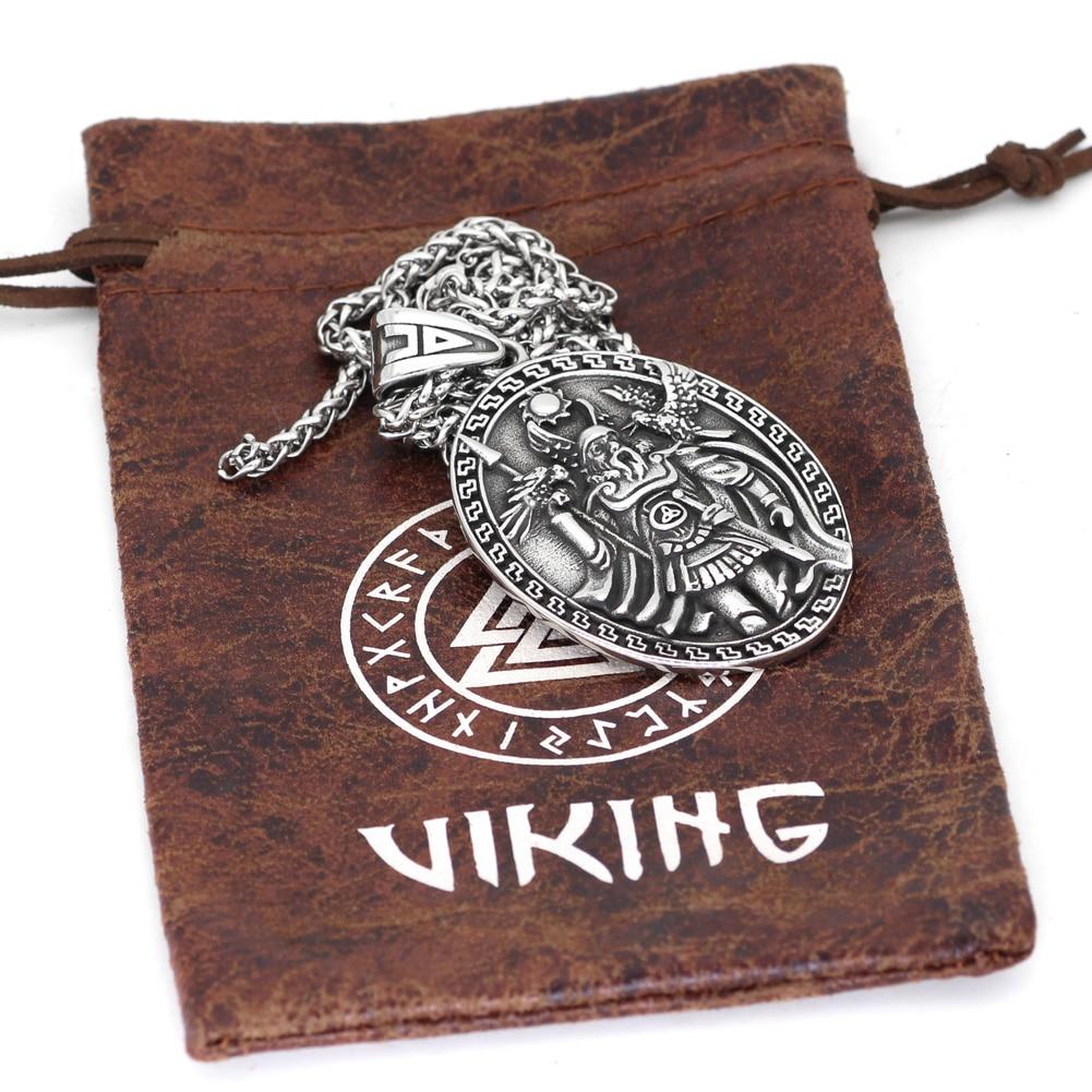 Odin And His Ravens Huginn & Muninn Necklace