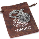 Odin's Ravens Necklace With Valknut Symbol