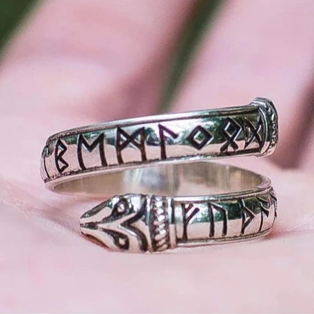 Jörmungandr Viking Ring - Sterling Silver