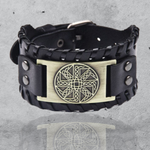 Kolovrat Celtic Knot Leather Bracelet