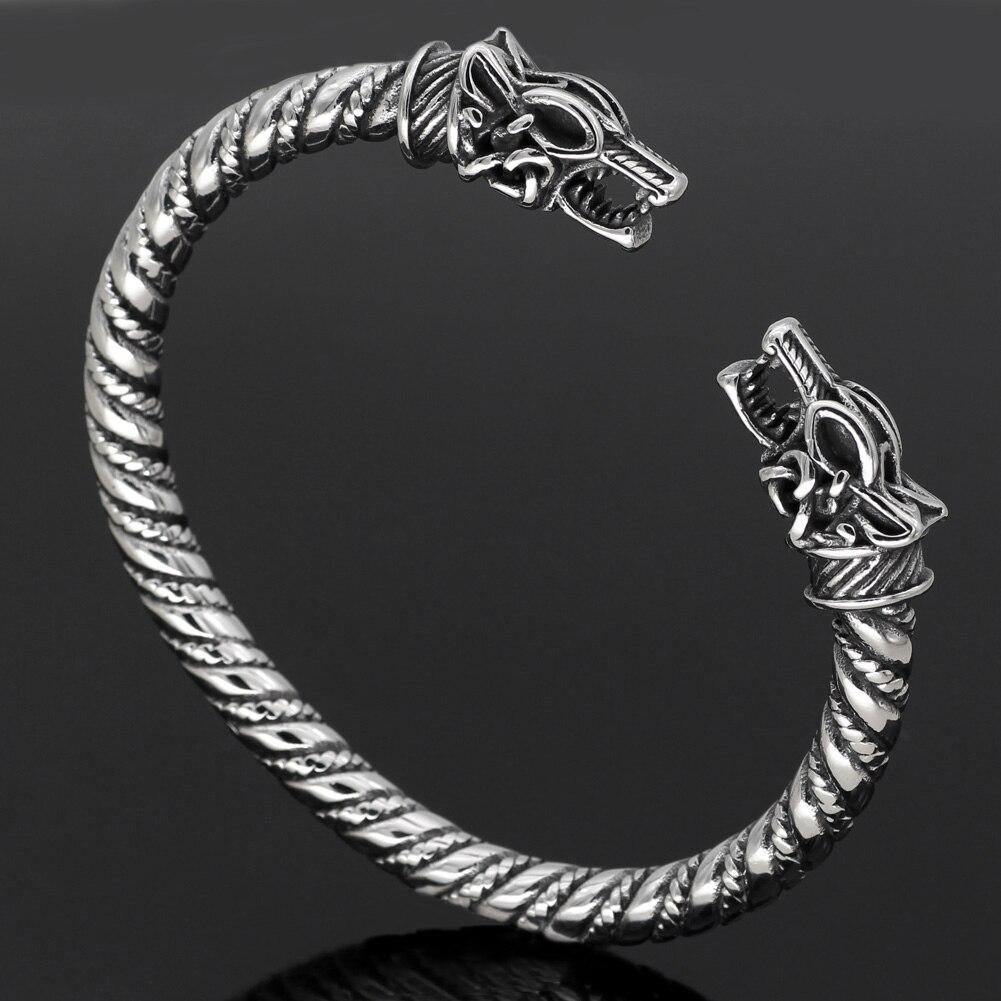 Viking Wolf Head-Arm Ring
