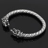 Viking Twisted Wolf Head Arm Ring