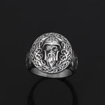 Odin Ring With Valknut Symbol