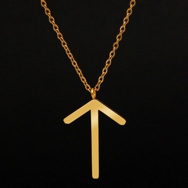 Viking Runes Alphabet Pendant Necklace