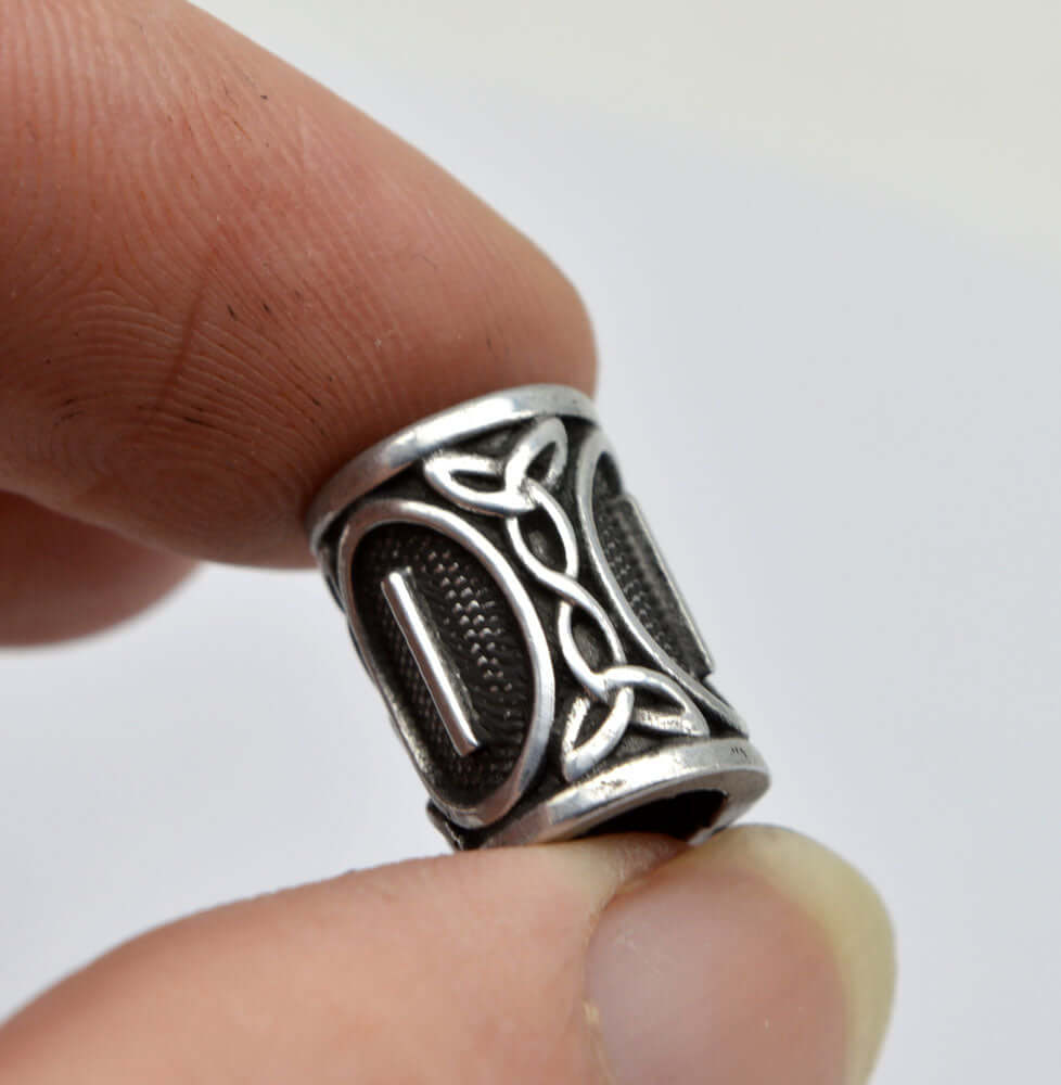24Pcs Futhark Runes Viking Beads for Beards and Necklace
