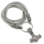 MJOLNIR WITH RAVEN HEADS VIKING NECKLACE - THOR'S LEGACY