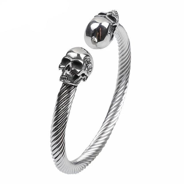 Viking Warrior Skull Bangle