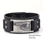 Viking Axe Leather Bracelet