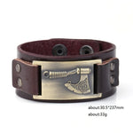 Viking Axe Leather Bracelet