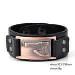 Viking Axe Leather Bracelet