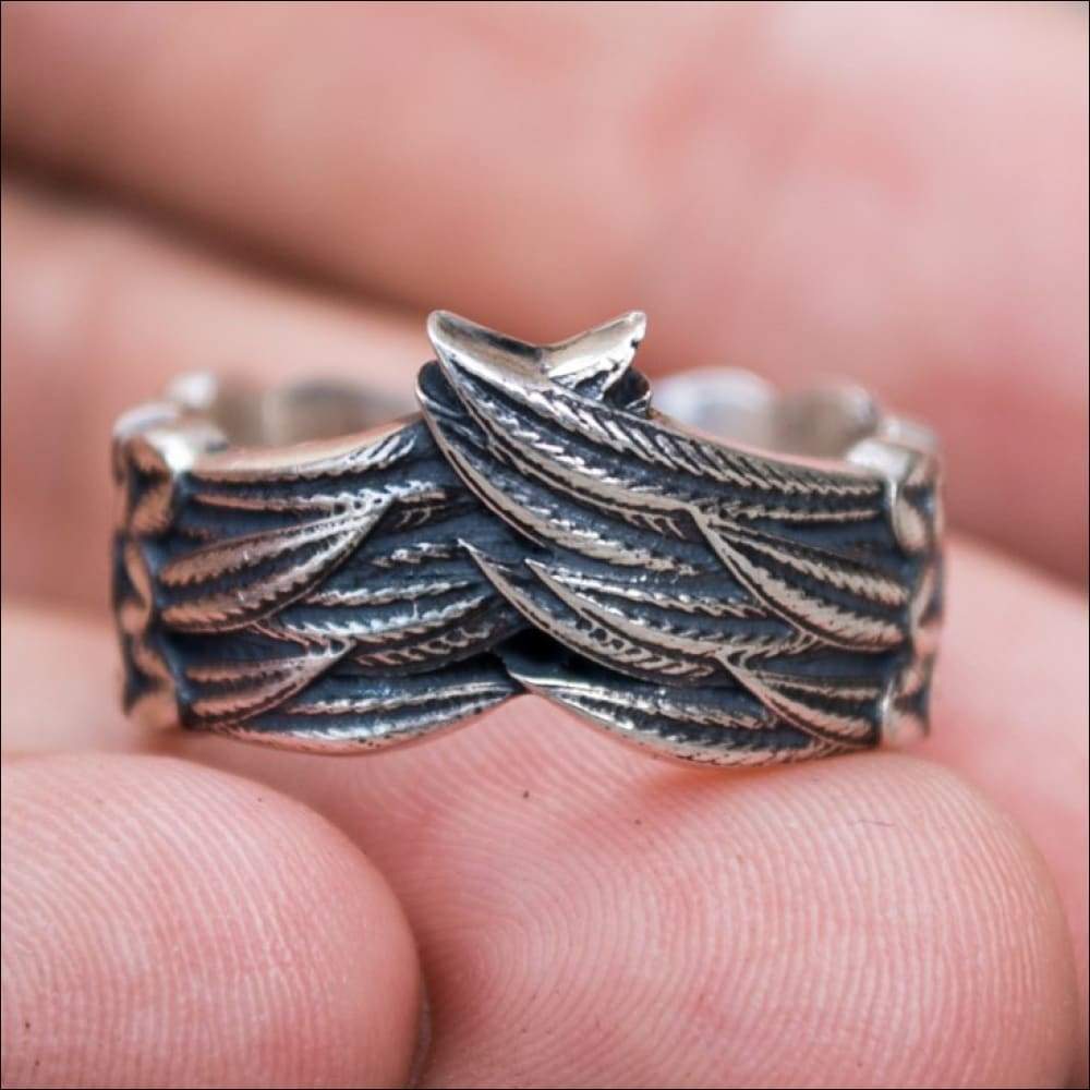 Raven Wings Viking Ring