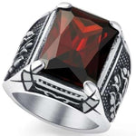 red titanium viking ring