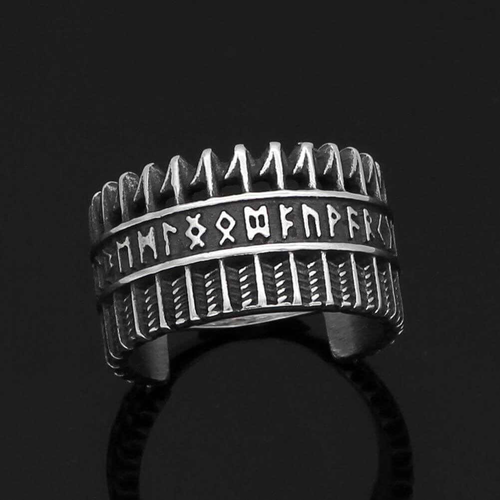 Elder Futhark Runes Ring