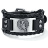 Norse Raven Viking Leather Bracelet